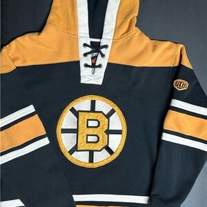 Boston Bruins Black & Gold Hooded Hockey Pullover